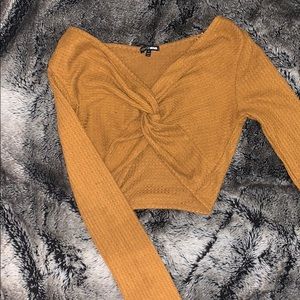 Brown crop top